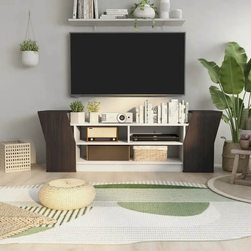 71-inch three-tier open TV cabinet