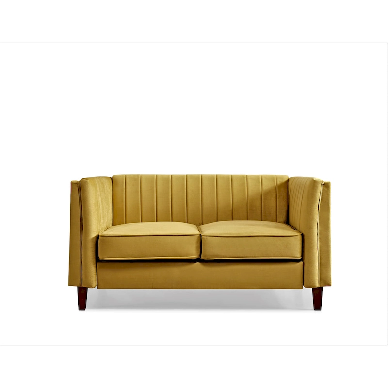 Line Tufted Square Design Loveseat