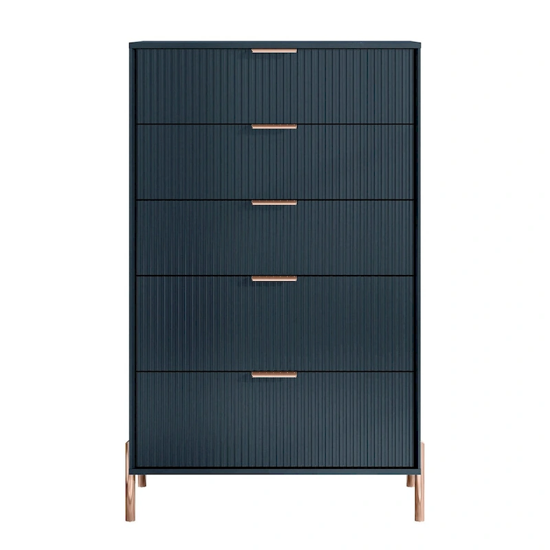 Modern 30 5-Drawer Chest with Metal Handles