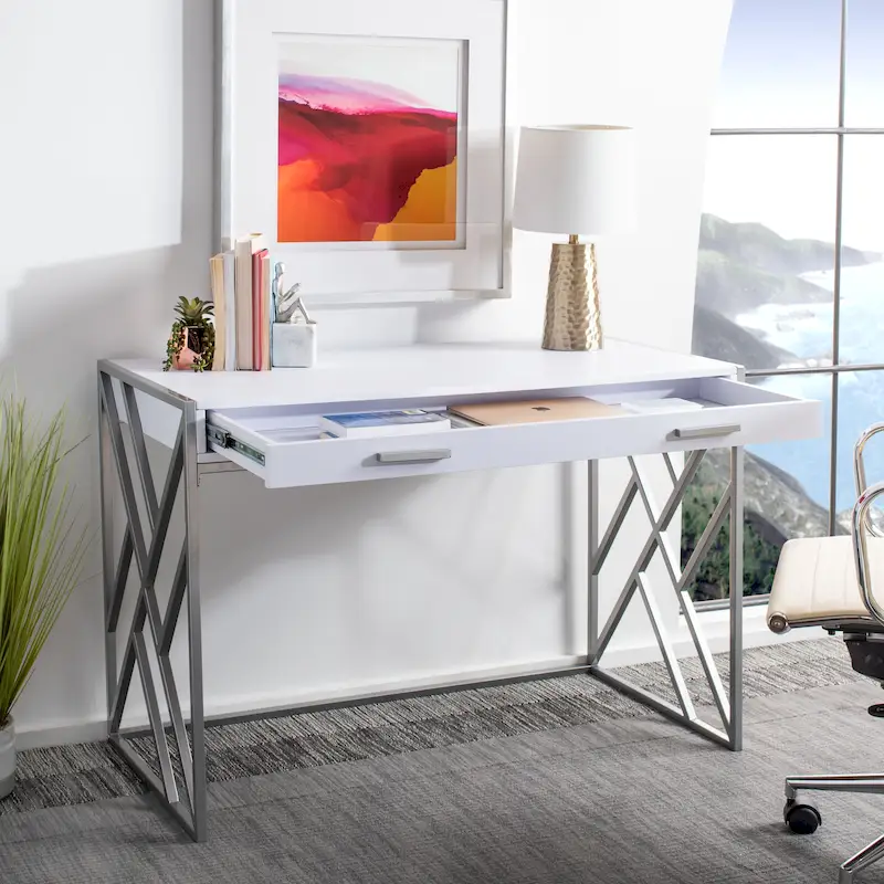 SAFAVIEH Manila Modern Dual-Tone 1-Drawer Desk