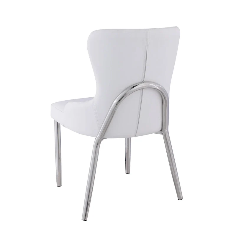 Somette Ema White Wing Back Side Chair (Set of 2)