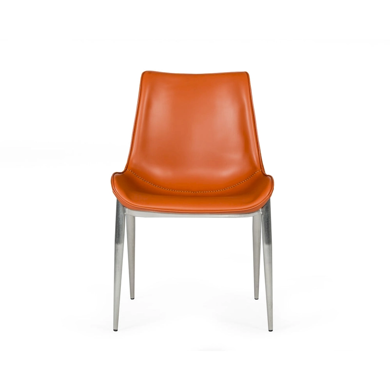 Modrest Holt Modern Cognac Eco-Leather Dining Chair (Set of 2)