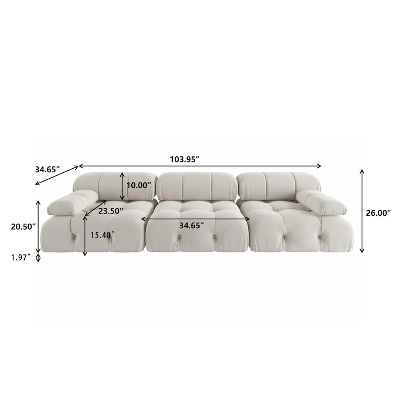 Velvet Sectional Sofa Reversible Modular Couch
