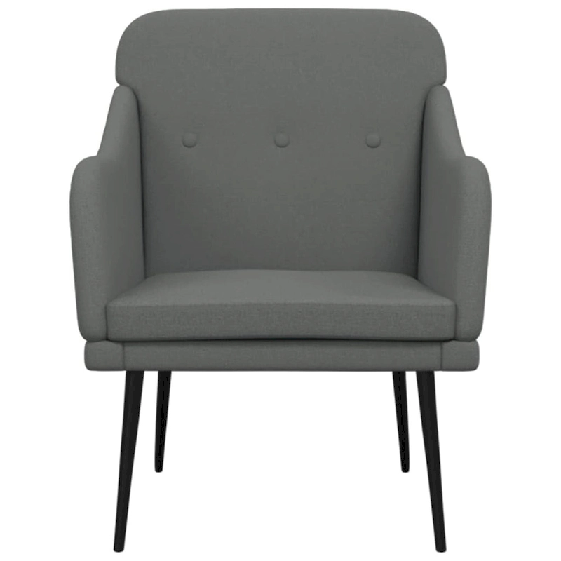 vidaXL Armchair Dark Gray 24.8x29.9x31.5 Fabric - 24.8 x 29.9 x 31.5