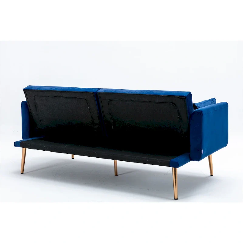 Velvet Upholstered Convertible Loveseats Sleeper Sofa