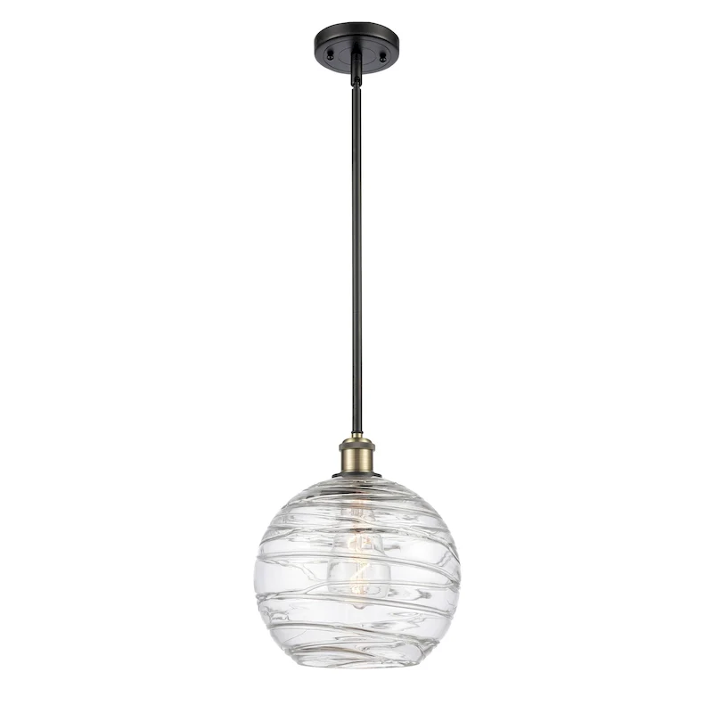 Innovations Lighting Athens Deco Swirl - 1 Light 10  Stem Hung Mini Pendant