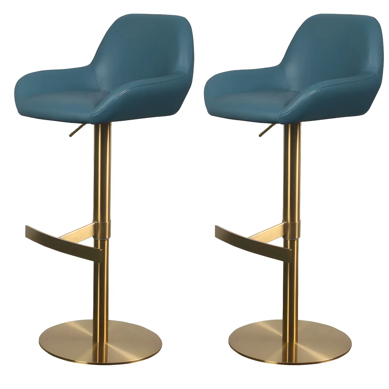 Glossy Metal Bucket Swivel Adjustable Bar Stools