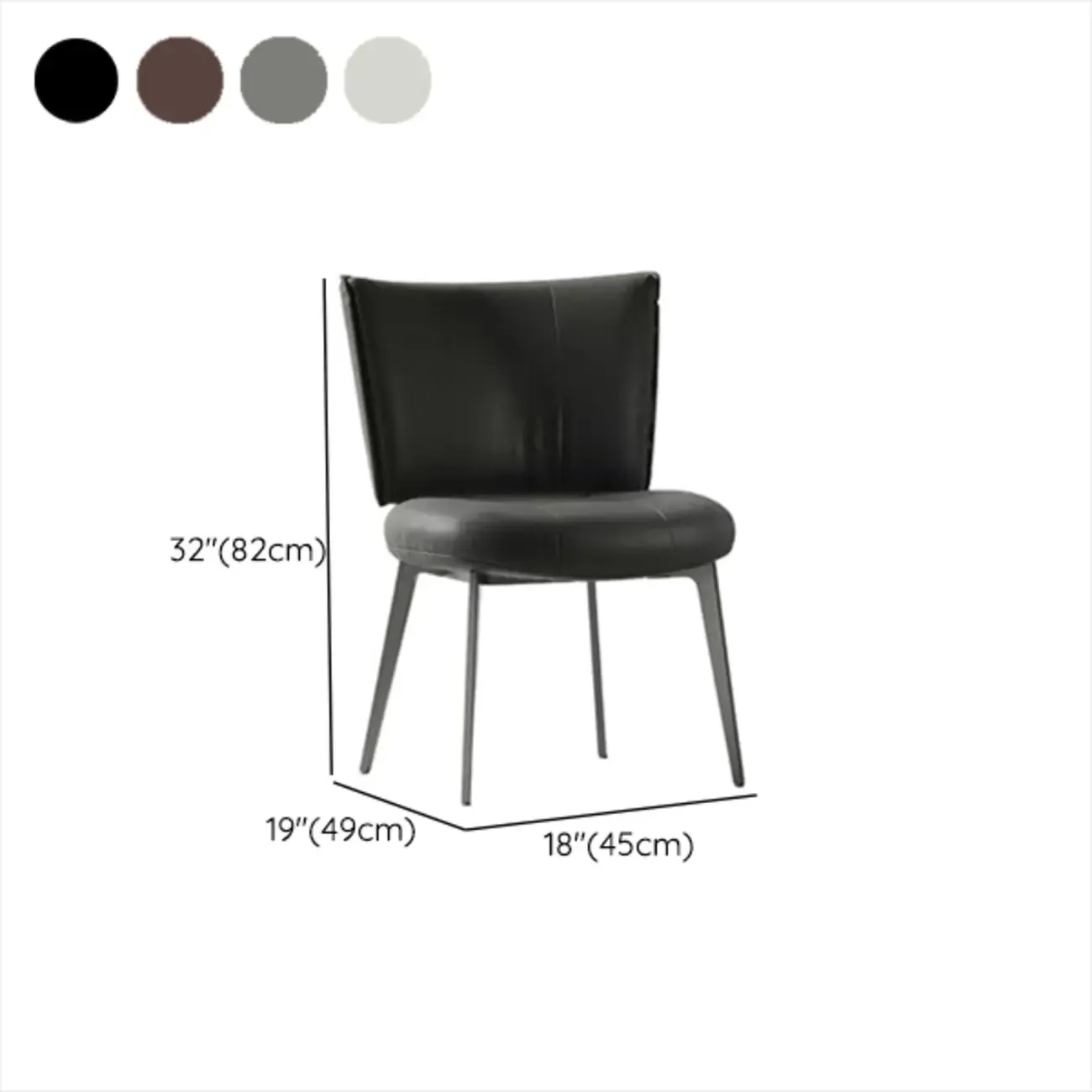 Urban Chic Curved Back Upholstered Trufted Dining Chairs