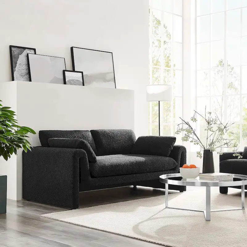 Boucle Fabric Sofa