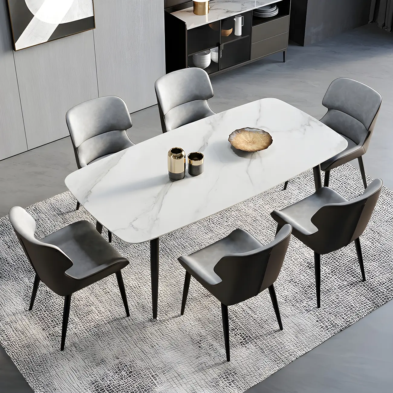 Leather Low Solid Back Armless Dining Side Chair