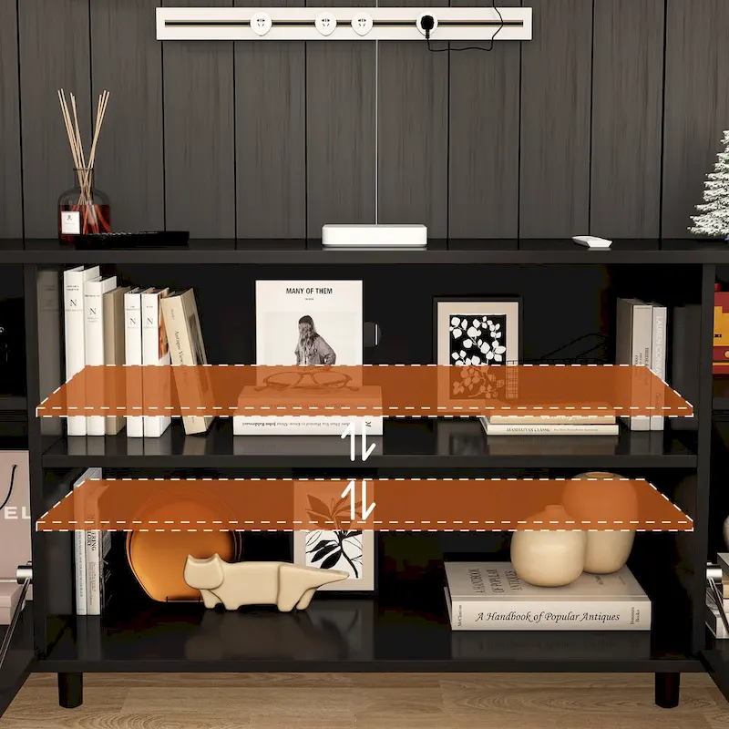 Ambient Electric Fireplace and Durable TV Stand Energy Efficient