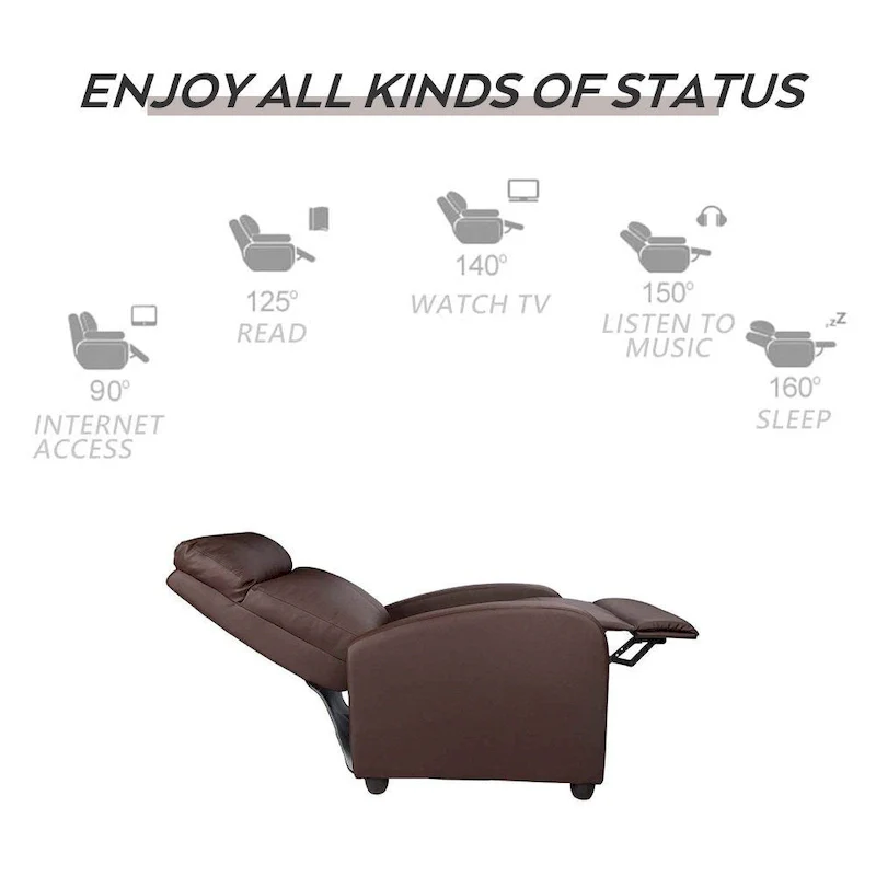 Homall Massage Recliner PU Faux Leather Home Theater Recliner with Padded Seat