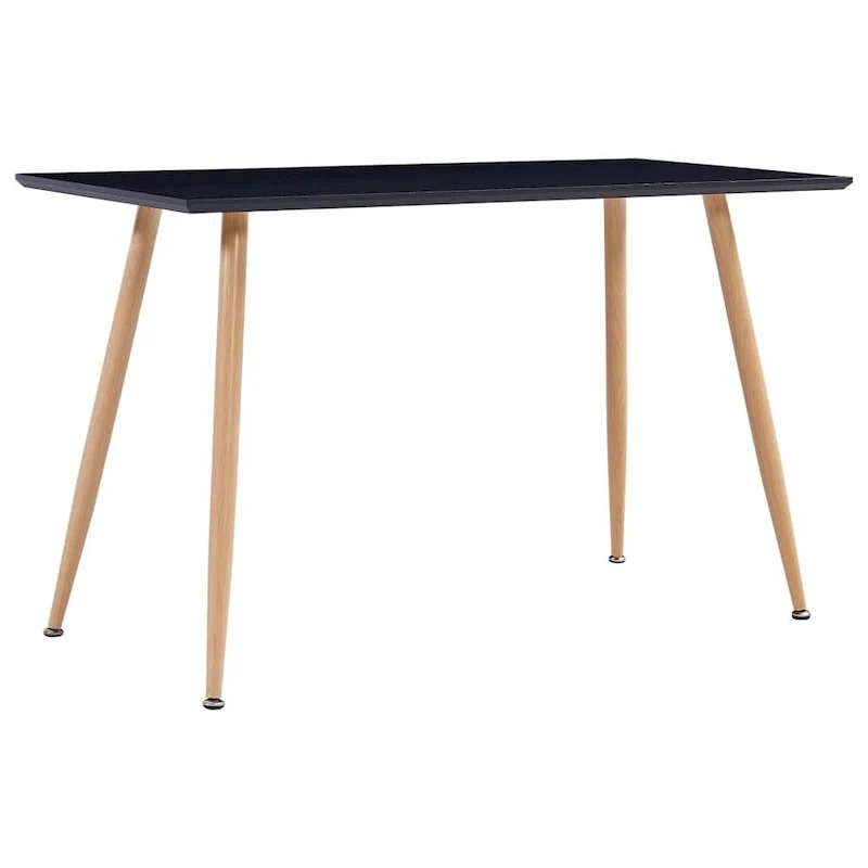 Dining Table Black and Oak 47.2x23.6x29.1 MDF