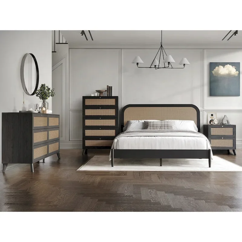 CraftPorch 4-pieces Mid-Century Modern Bedroom Set