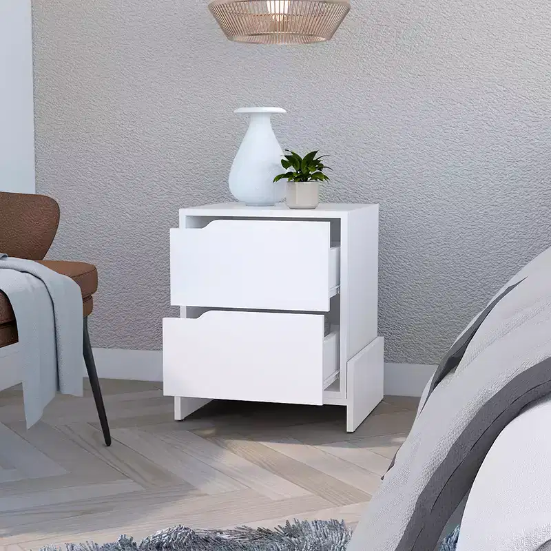 Stylish Functional 1 Drawer Nightstand for Bedroom Living Room