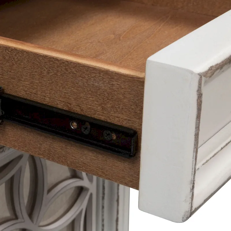 Antique White Chair Side Table