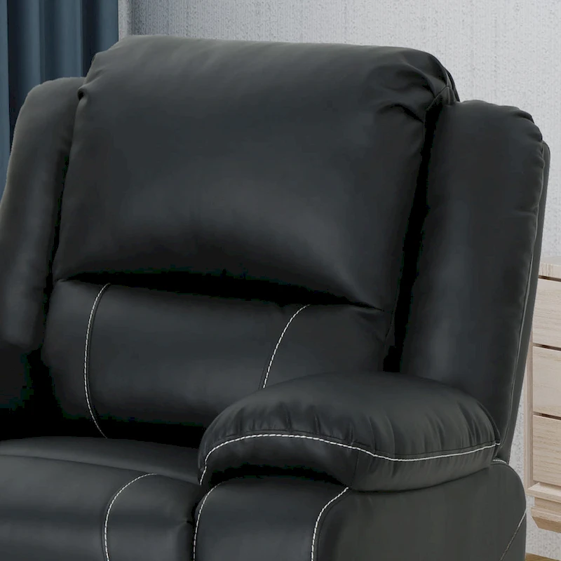 Malic Tufted Faux Leather Swivel Recliner by Christopher Knight Home