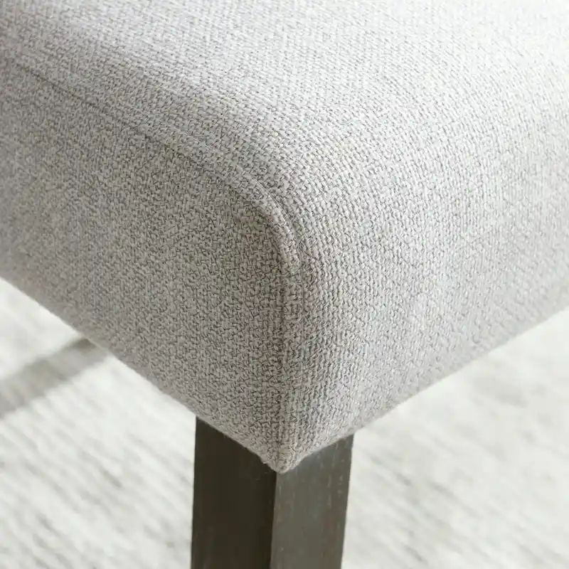 Upholstered Back Dining Chair with Wood Base Set of 2