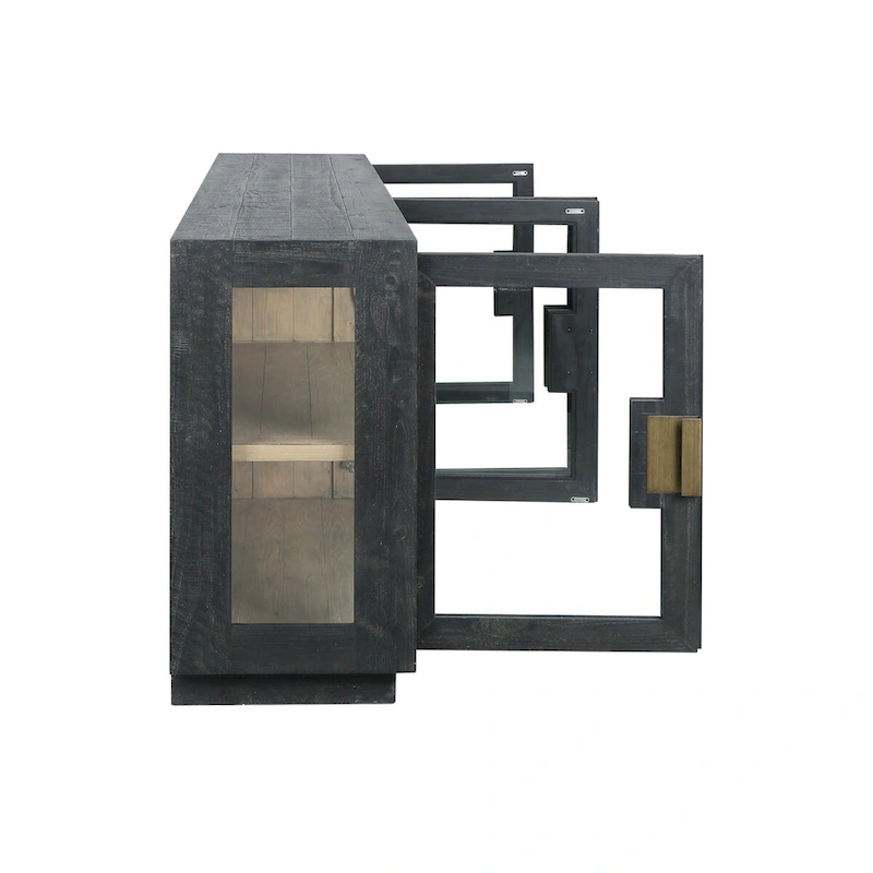 Classic Home Larson 90 Glass Reclaimed Pine Sideboard