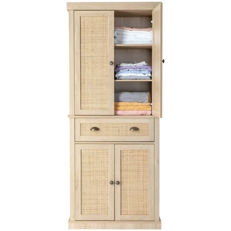 Rattan Wooden Wardrobe