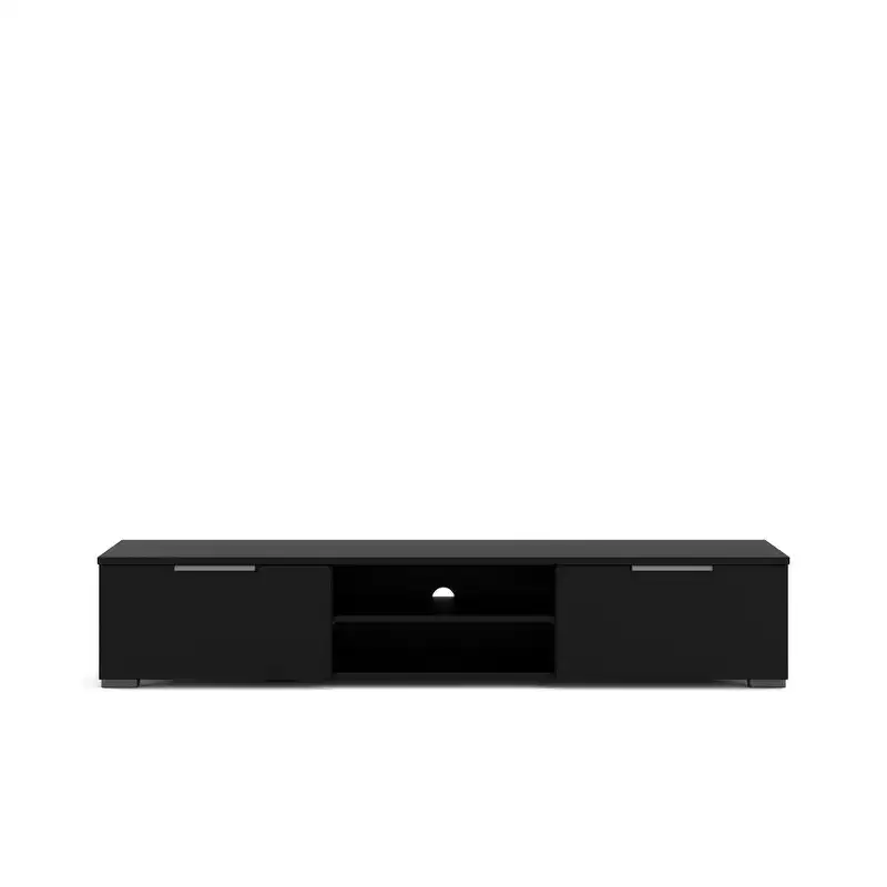 Tvilum, Match 2 Drawer 2 Shelf TV Stand, Black Matte