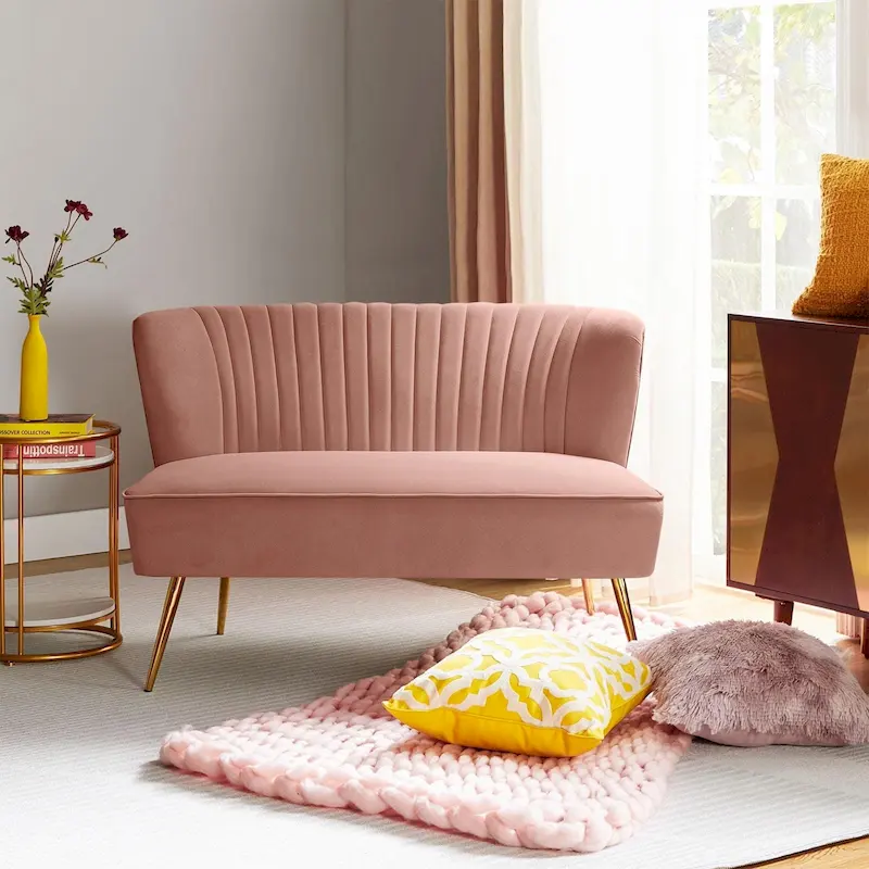 Delicia 3 Piece High-Quality Velvet Fabric Living Room Set with Sturdy Legs