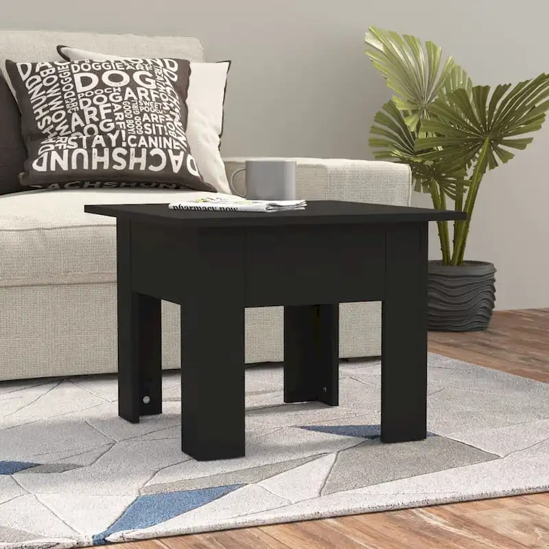 Black Modern Square Coffee Table