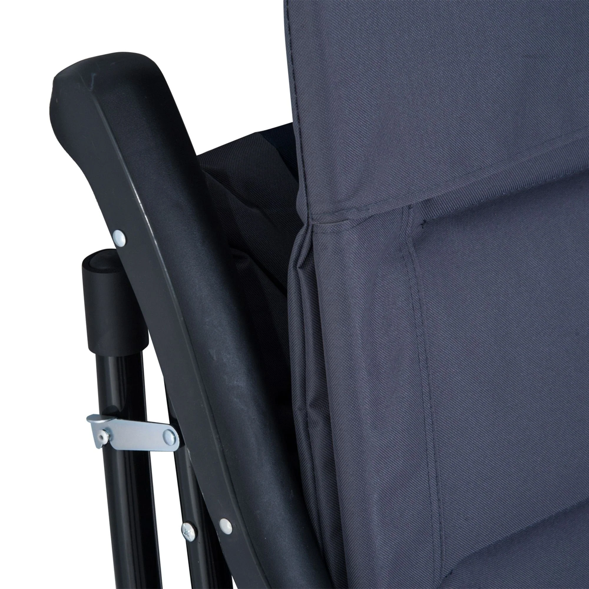 Outsunny Folding Rocking Chair Set with Padded Seat and Back, Pillow