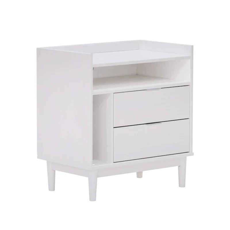 Middlebrook Modern Gallery Top Solid Wood Nightstand