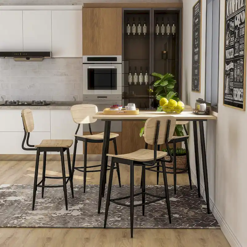 Cairo Industrial Metal 5-Piece Counter Height Dining Table Set by Furniture of America