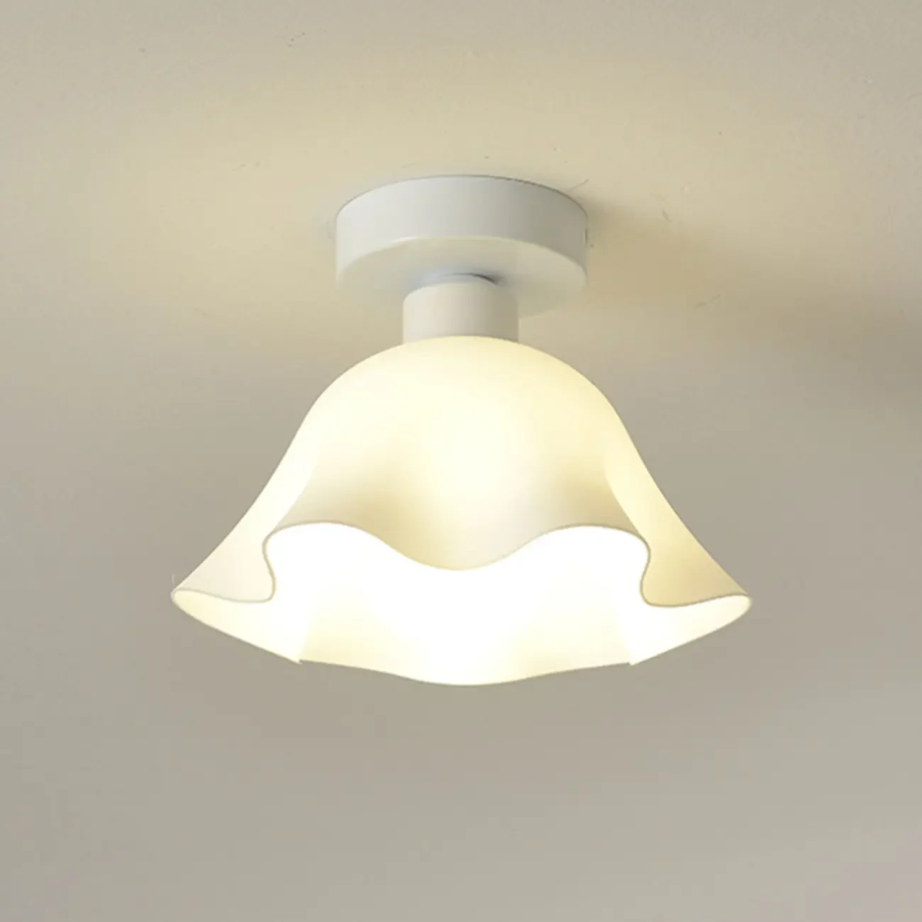 Modern Hallway Metal Rhombus Semi Flush Ceiling Light
