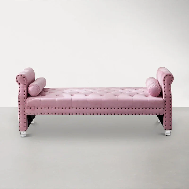 Viggo Rolled Arm Tufted Chaise Lounge