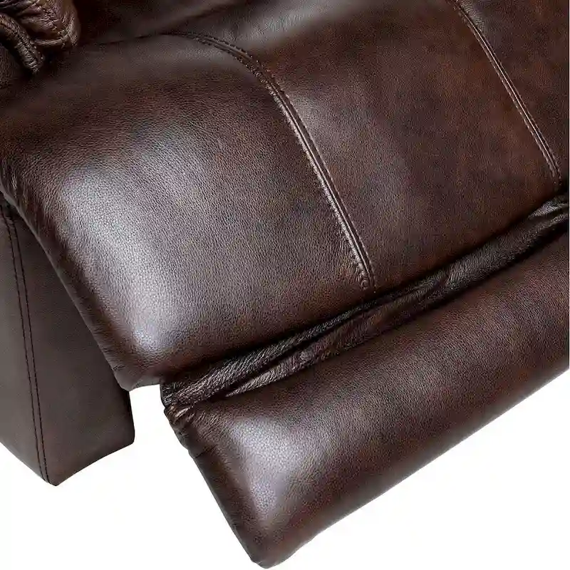 Genuine Top Grain Adjustable Headrest Extendable Footrest Zero Gravity Reclin Power Recliner