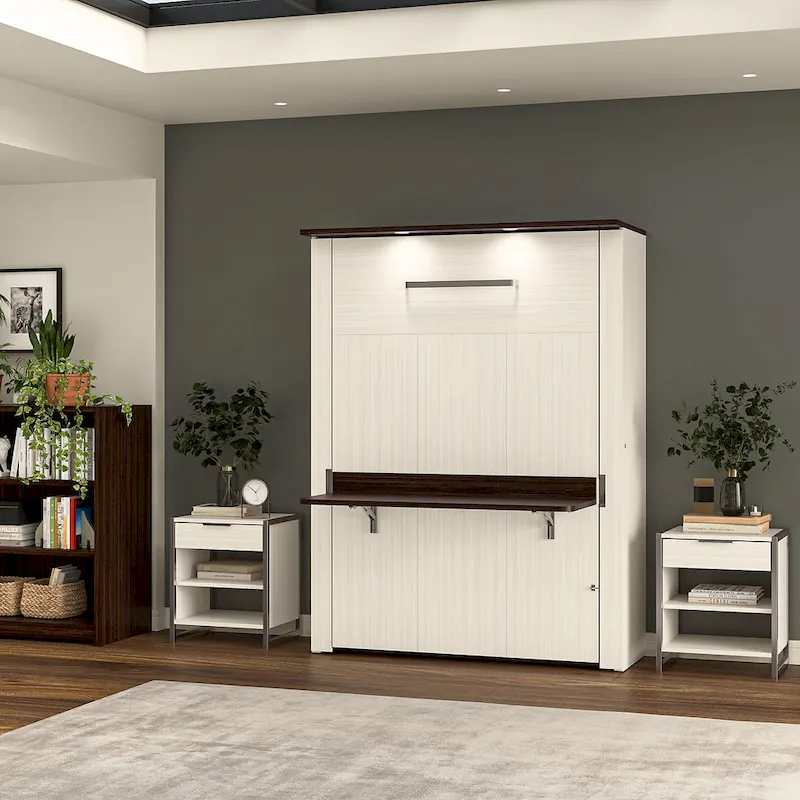 Lumina 61W Full Murphy Bed with Desk by Bestar