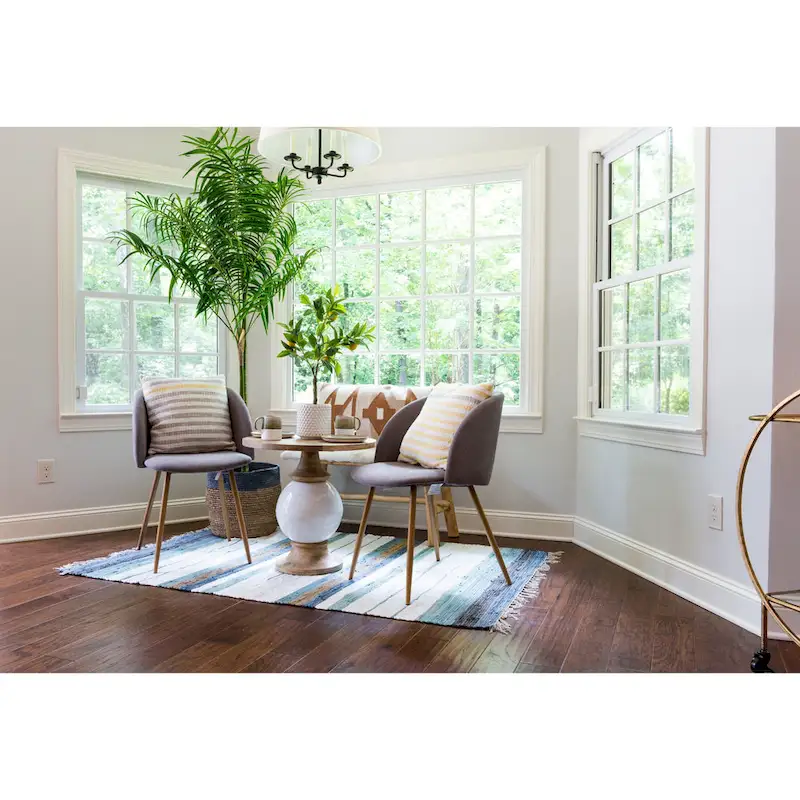 Round Mango Wood and Metal Pedestal Table,