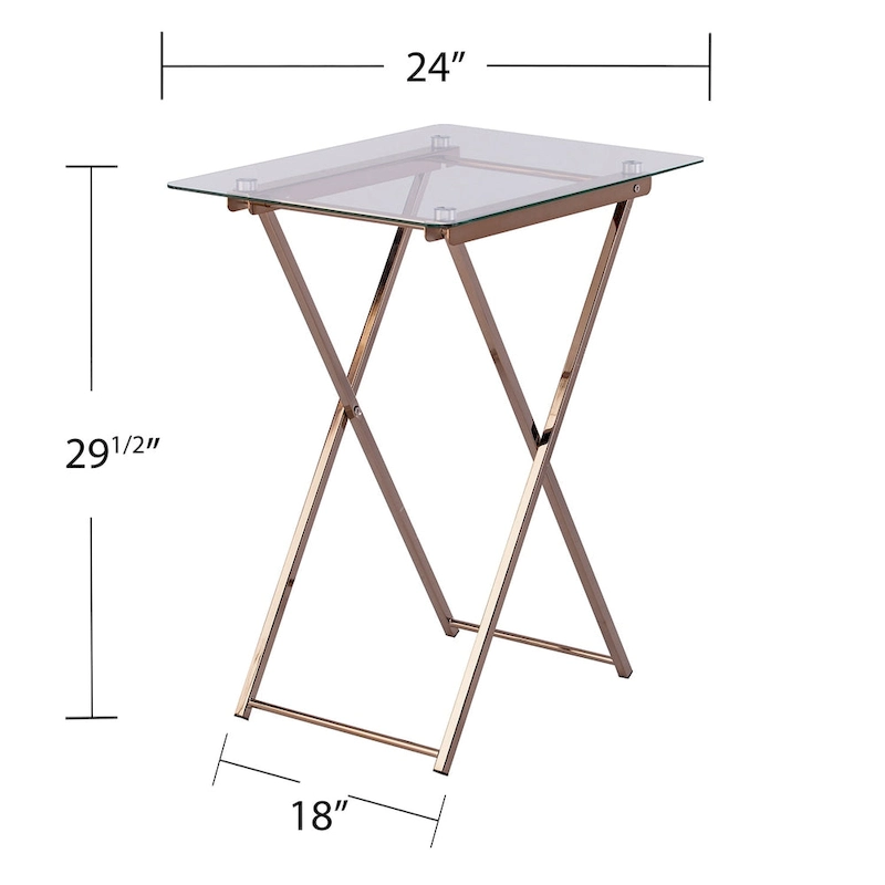 SEI Furniture Hinding Folding Tray Table