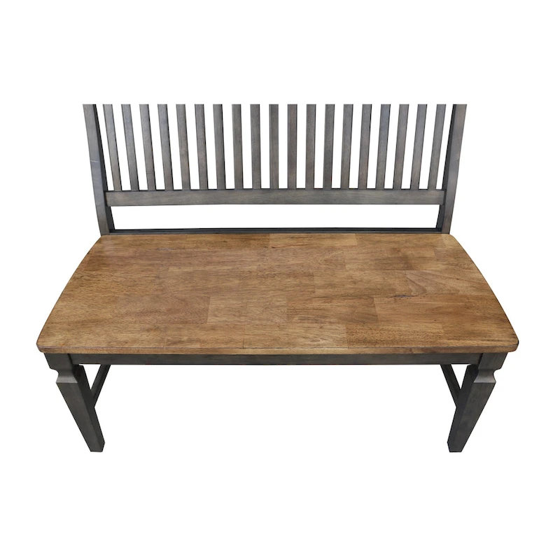 Solid Wood Vista Slatback Bench