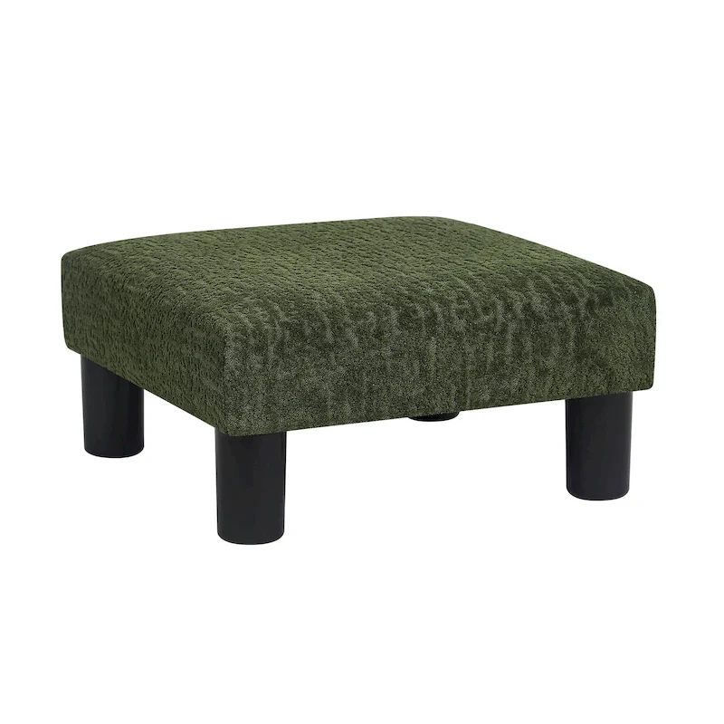 Adeco Ottoman Upholstered Fabric Footrest Pet Steps Dog Stair Stool