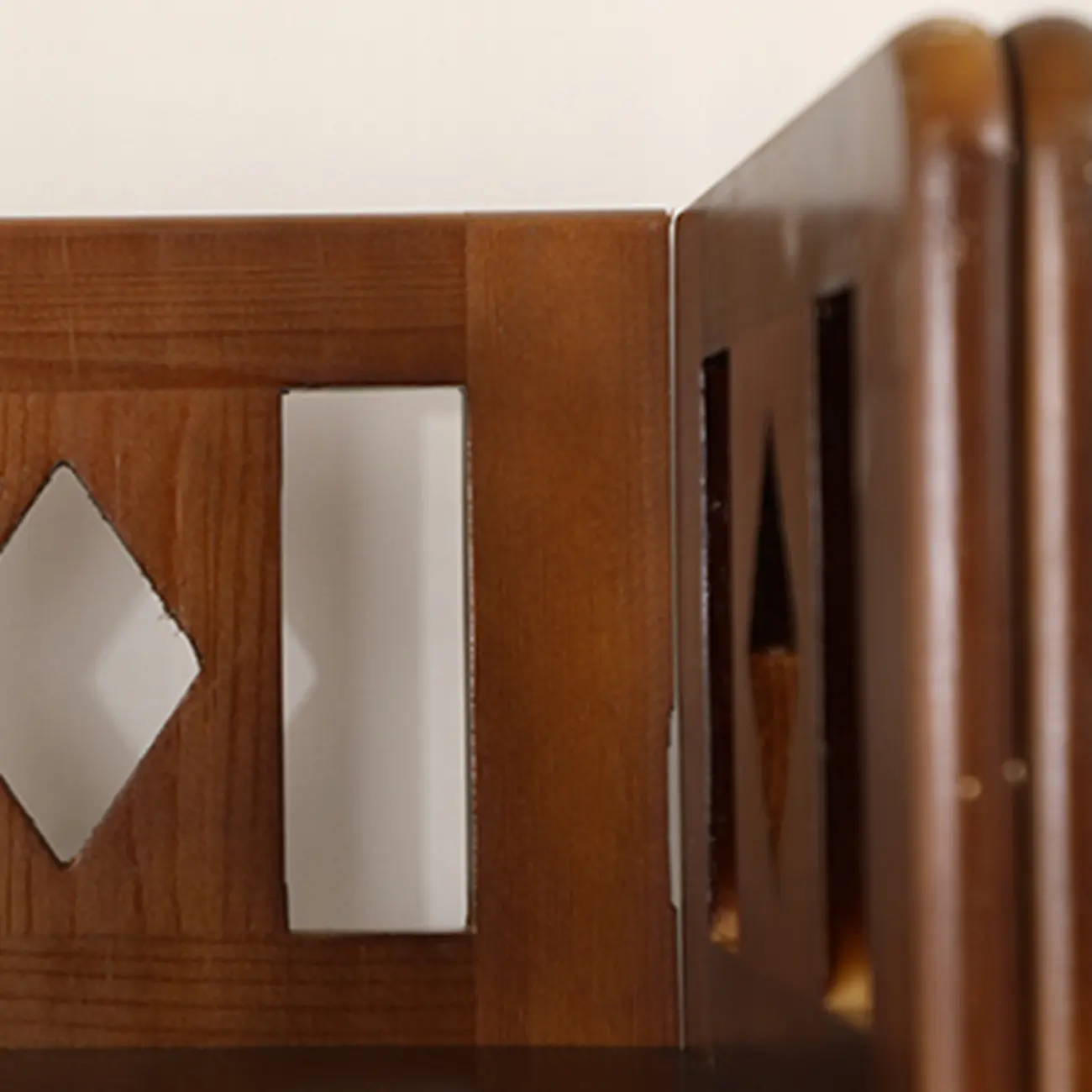 Free Standing Pine Wood Wine Racks with Bar Glass Holder Shelf