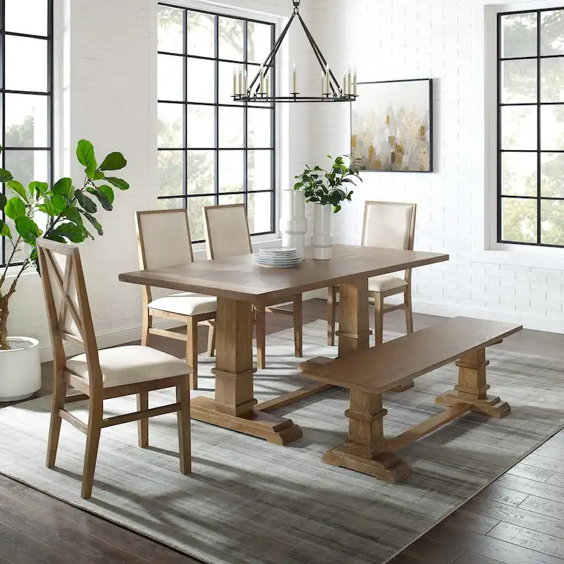 6-Piece Dining Set, Joanna Style, Dining Table & 5 Chairs, Kitchen & Dining Room Furniture