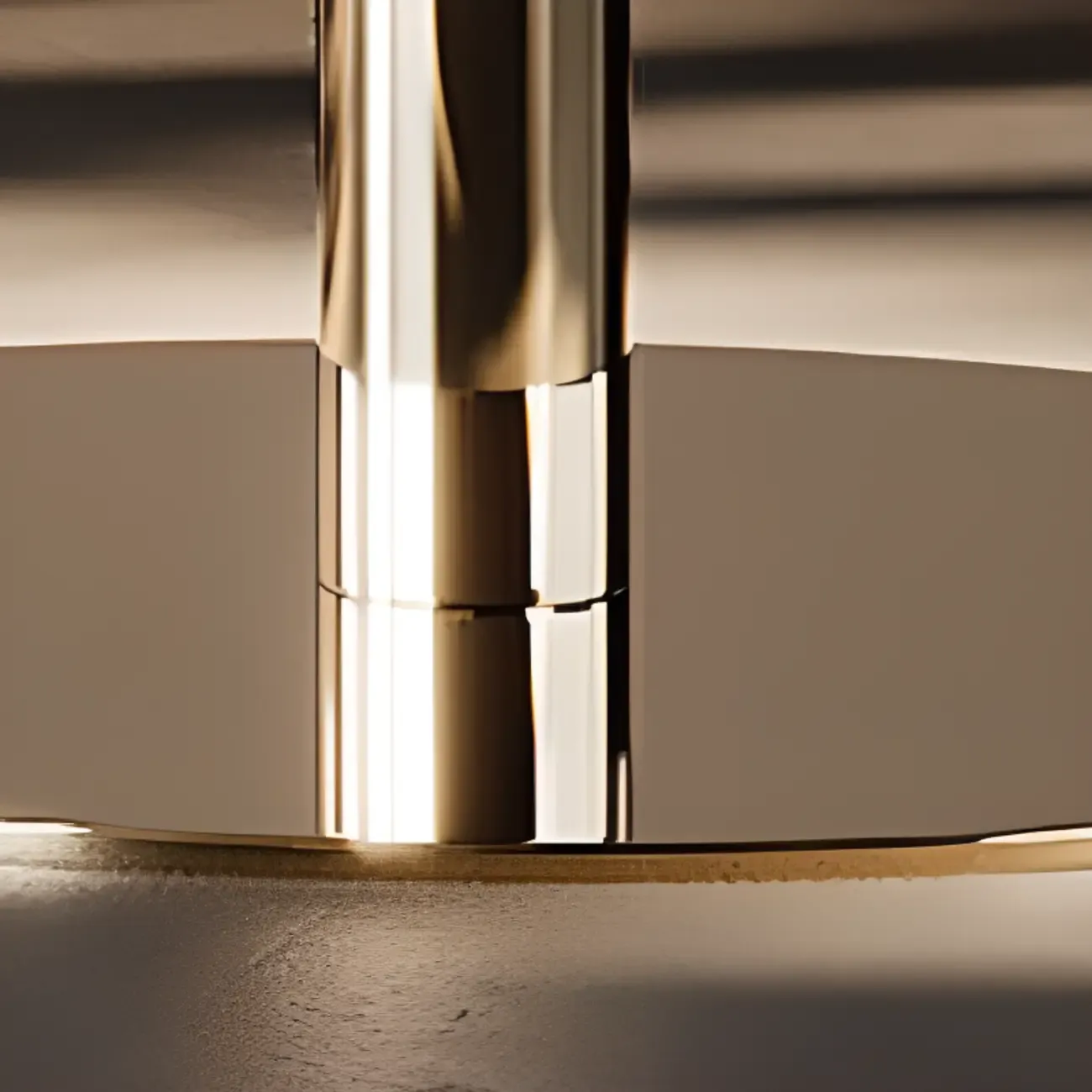 Luxury Adjustable Height Leather Bar Stool Gold Pedestal