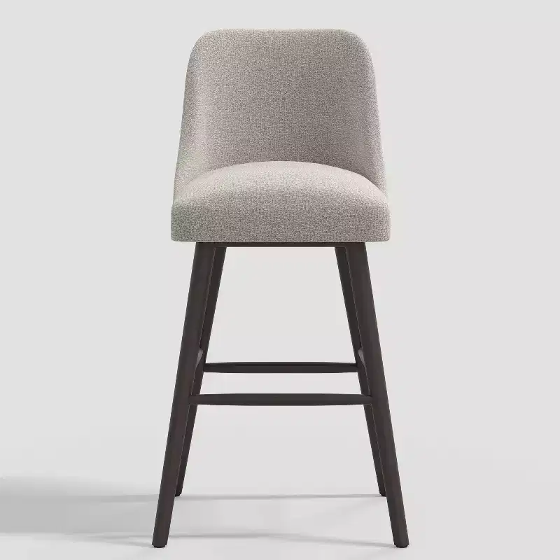 31" Geller Modern Counter Height Barstool with Footrest Gray Boucle - Threshold™