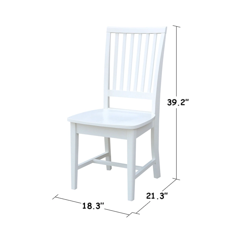 Solid Wood Mission Dining Side Chairs, Set of 2