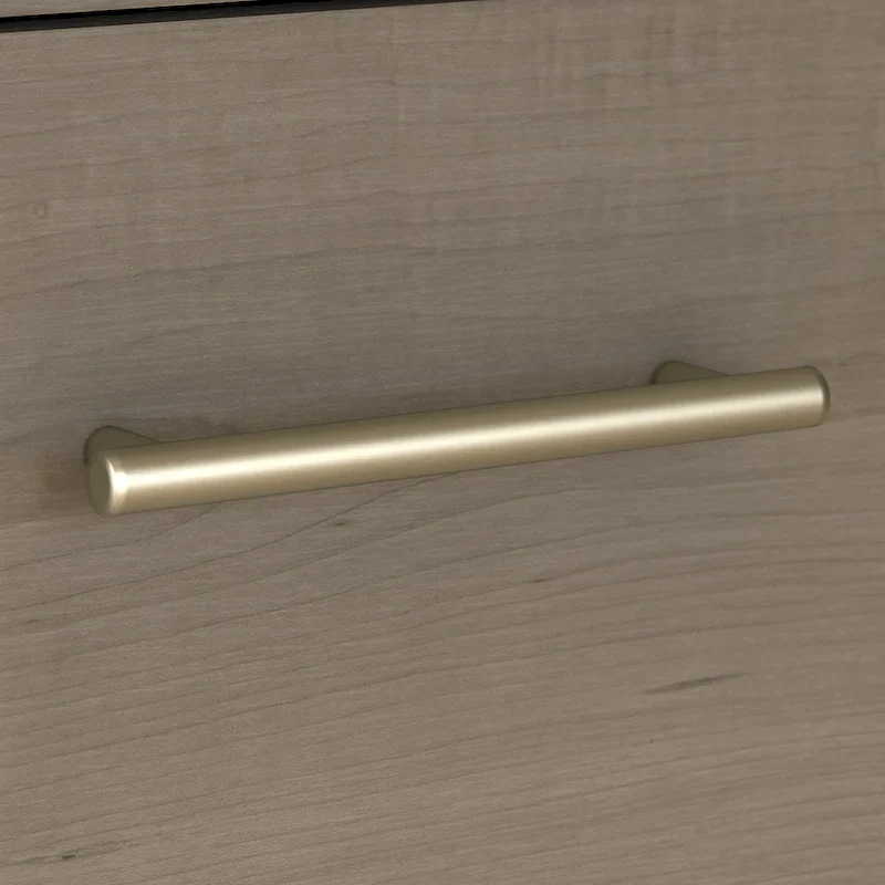 Somerset 72W Office Desk with Hutch and 5 Shelf Bookcase in Ash Gray