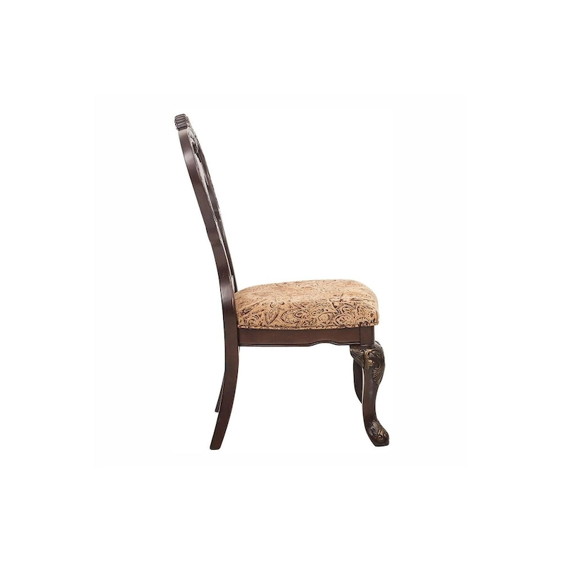 Shelby Cherry Traditional Fabric Oval Double Pedestal Dining Room Set