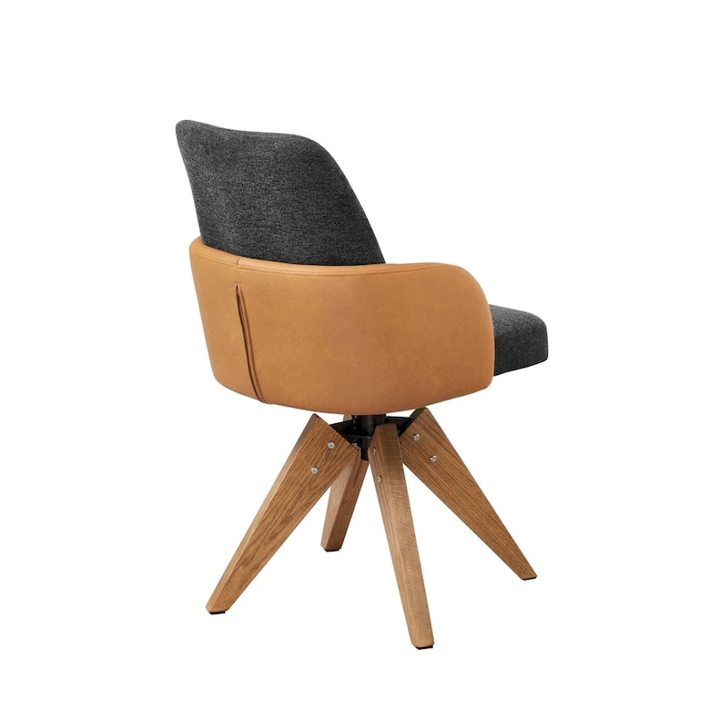 Art Leon Mid-century Modern Upholstered Home Office Desk Chair