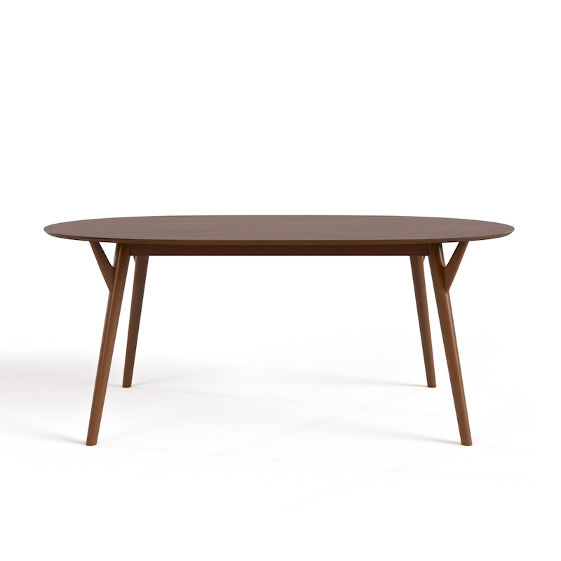 Furniture of America Beau II Mid-century Walnut 7-Piece Dining Table Set