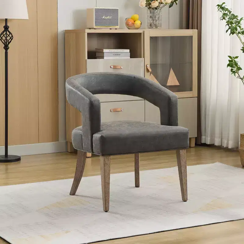 Vatros Modern Barrel Upholstered Dining Chairs for Dining Room