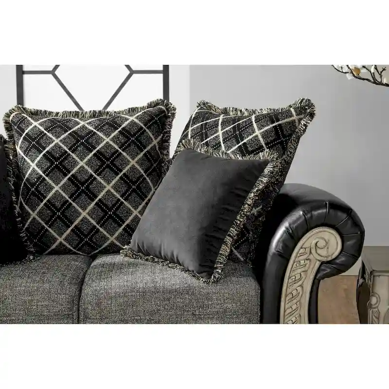 Grey Traditional Sofa & Loveseat Set, 2-Piece
