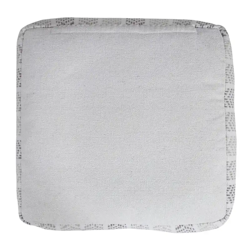 HomeRoots 18  Gray 100% Cotton Ottoman